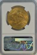 Super NGC MS65 graded 1908 No Motto St. Gaudens $20 Gold