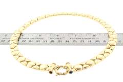 Illustrious Handmade Italian 14k Gold Necklace with Sapphires