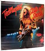 Ted Nugent Autographed 1979 Huge Original 42x43 State Of Shock Lp Poster