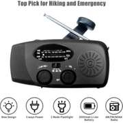 Emergency Solar Hand Crank Weather Radio With LED