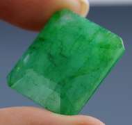 Huge! 32.03ct rich forest green Zambian Emerald