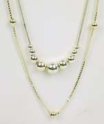 2 Sterling Silver Bead Necklaces