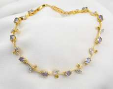 Sweet Feminine Tanzanite & Diamond Bracelet