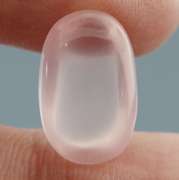Glowing! 12.79ct powder pink Rose Quartz cabochon