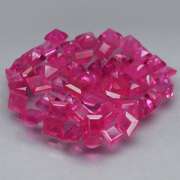 Premium 4.15ct 50 piece princess cut Ruby set