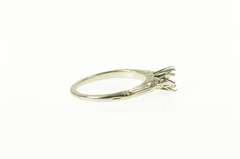 18K White Gold 5.25mm 1950's Ornate Engagement Setting Ring