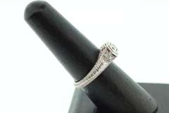 LADIES 10K WHITE GOLD AND DIAMOND RING