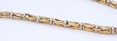 14KT Yellow Gold 5mm Square Byzantine chain Necklace