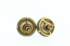 Beautiful Dark and Gold Plated Silver Pearl Earrings with Diamond Accents