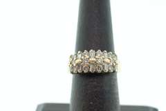 LADIES 14K GOLD AND DIAMOND BAND