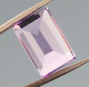 Rich violet 4.57ct emerald cut Amethyst