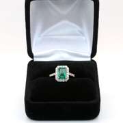 Regal Emerald and Diamond 14kt Ring