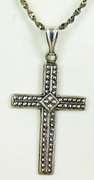 Sterling Silver Marcasite Cross & Chain