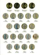 Album of 66 Nice Jefferson Nickels 1938-1961-D w/War Nickels