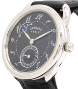 Hermes Arceau Petite Lune 38mm Black Mop Dial Watch