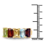 Plated 14KT Yellow Gold 2.70ctw Multi Color Gemstone Ring