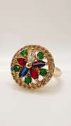 22kt Gold Plated Multi Gemstone Cocktail Ring