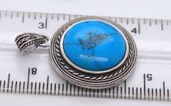 Lot of Vintage 925 Sterling Silver Turquoise Dangle Earrings and Turquoise Pendant