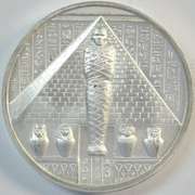 Special 2 Troy OZ pure Silver Egyptian God Osiris medallion