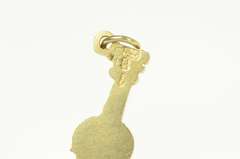 14K Yellow Gold Vienna Austria Violin Enamel Souvenir Charm/Pendant