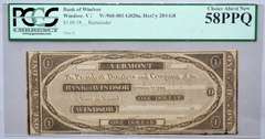 Circa 1815 $1 Bank Of Windsor Vermont  Haxby CH 58 PPQ Note
