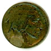 1921-S Buffalo Nickel with Restored Date