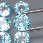 Superb quality 9.15ct 6 pc sky blue Topaz set