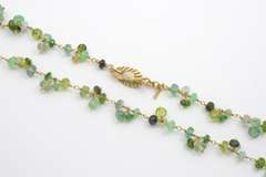 Stunning 14k and Natural Stone Necklace