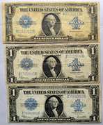3 $ 1923 Large Size Silver Certificates