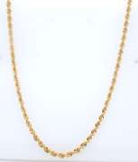 18KT Yellow Gold Dazzeling Rope Chain Necklace