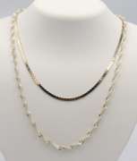 Lot of 2 Sterling Silver Chain Necklaces