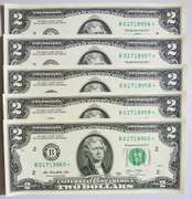 (20) Superb Crisp 2013 $2 Star Replacement Notes N.Y.-Consecutive In Nice Currency Album!