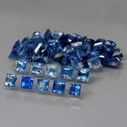 Vivid blue 3.01ct princess cut Sapphire set