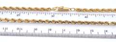 Simple Yellow Gold Rope Chain Necklace