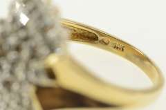 10K Yellow Gold 2.17 Ctw Diamond Burst Cluster Statement Ring