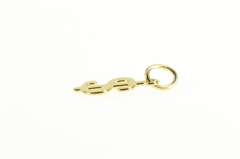14K Yellow Gold Mini $ Money Dollar Sign Cash Symbol Charm/Pendant