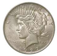 1927-D Peace Silver Dollar