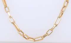 14KT Yellow Gold Paperclip Chain Necklace