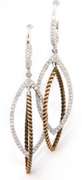 Tempting New Gabriel & Co Two Tone Diamond Dangle Earrings