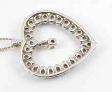 Pretty WG Diamond Heart on Neklace