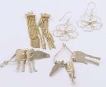 Lot of 3 Vintage Sterling Silver Dangle Earrings