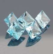 Vivid! 14.09ct radiant cut sky blue Topaz set