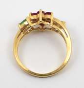 Nice Ruby and Emerald Ring