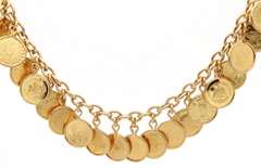 Polished Coin Charm Bracelet in 14kt Yellow Gold