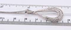 Vintage Sterling Silver Cubic Zirconia Pendant on Chain