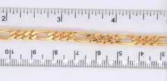 Attractive 18kt Yellow Gold Figaro Bracelet