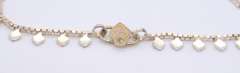 Vintage Sterling Silver Heart Shaped Charms Anklet