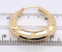Amazing Yellow Gold Hoop Earrings