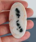 Black and white 109.10ct Dot Agate cabochon