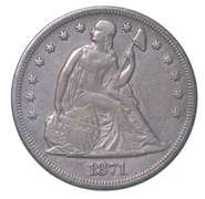 1871 Seated Liberty Dollar